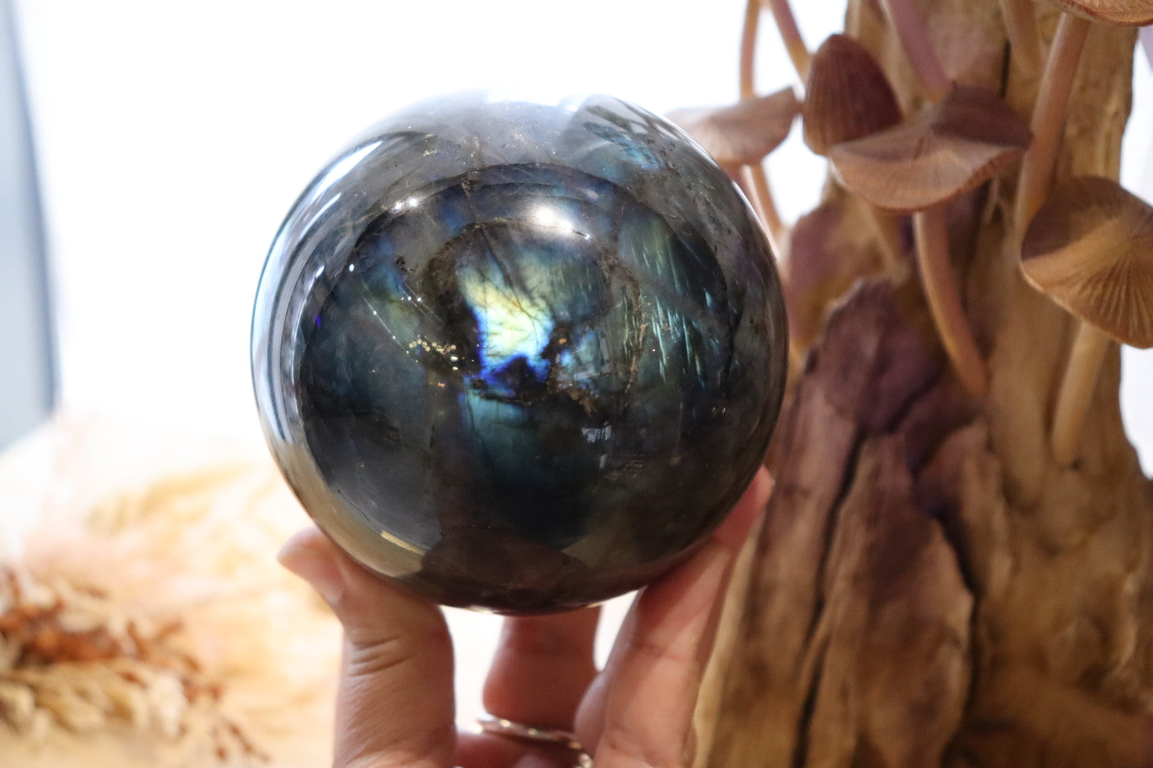 Labradorite Sphere + Stand | 1.21kg