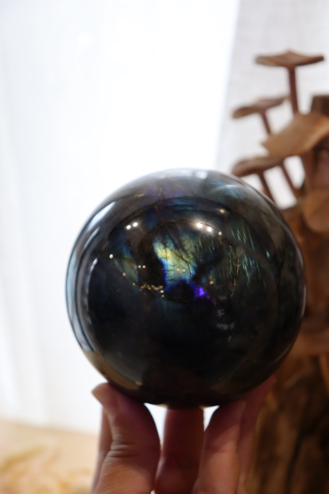 Labradorite Sphere + Stand | 1.21kg
