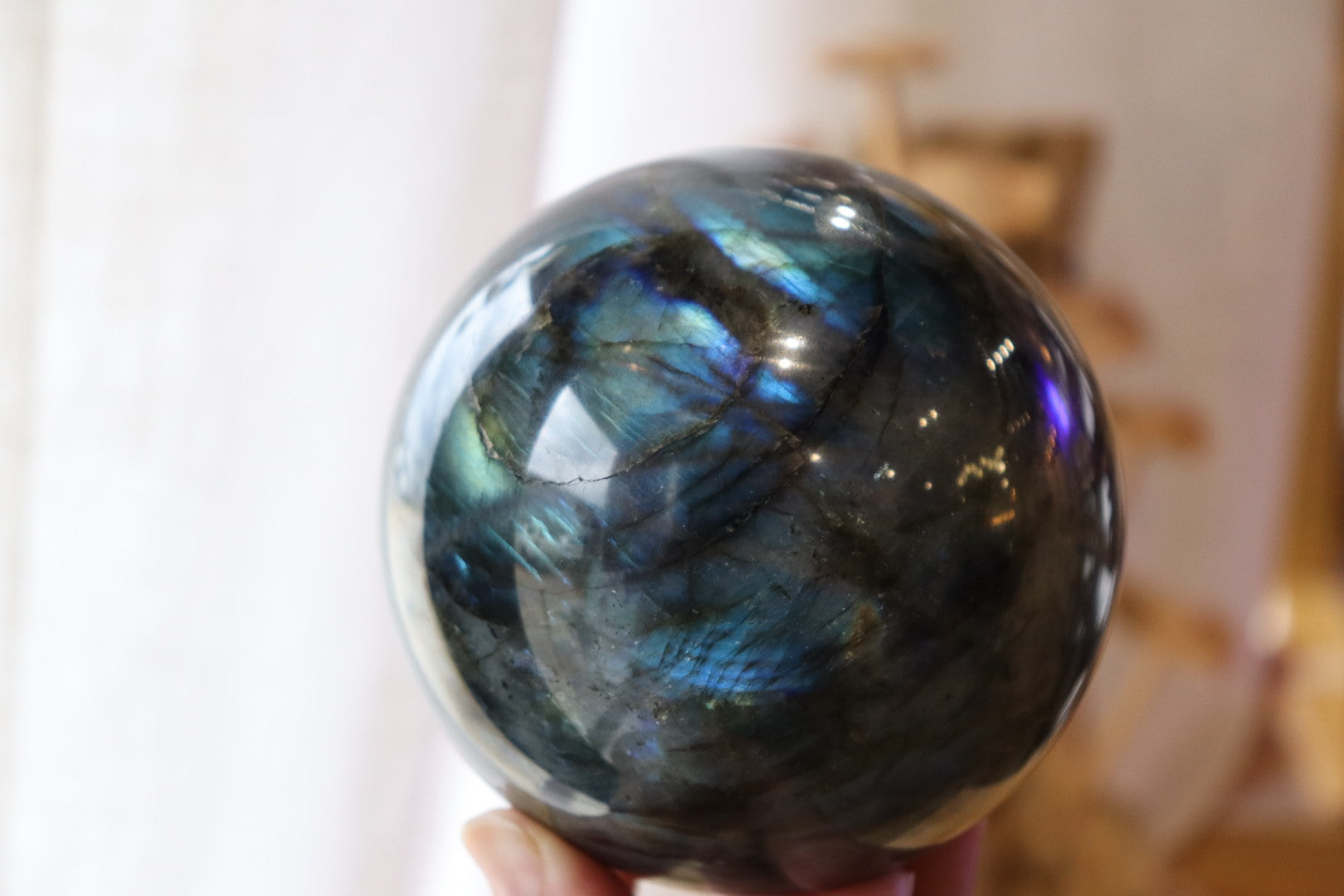 Labradorite Sphere + Stand | 1.21kg