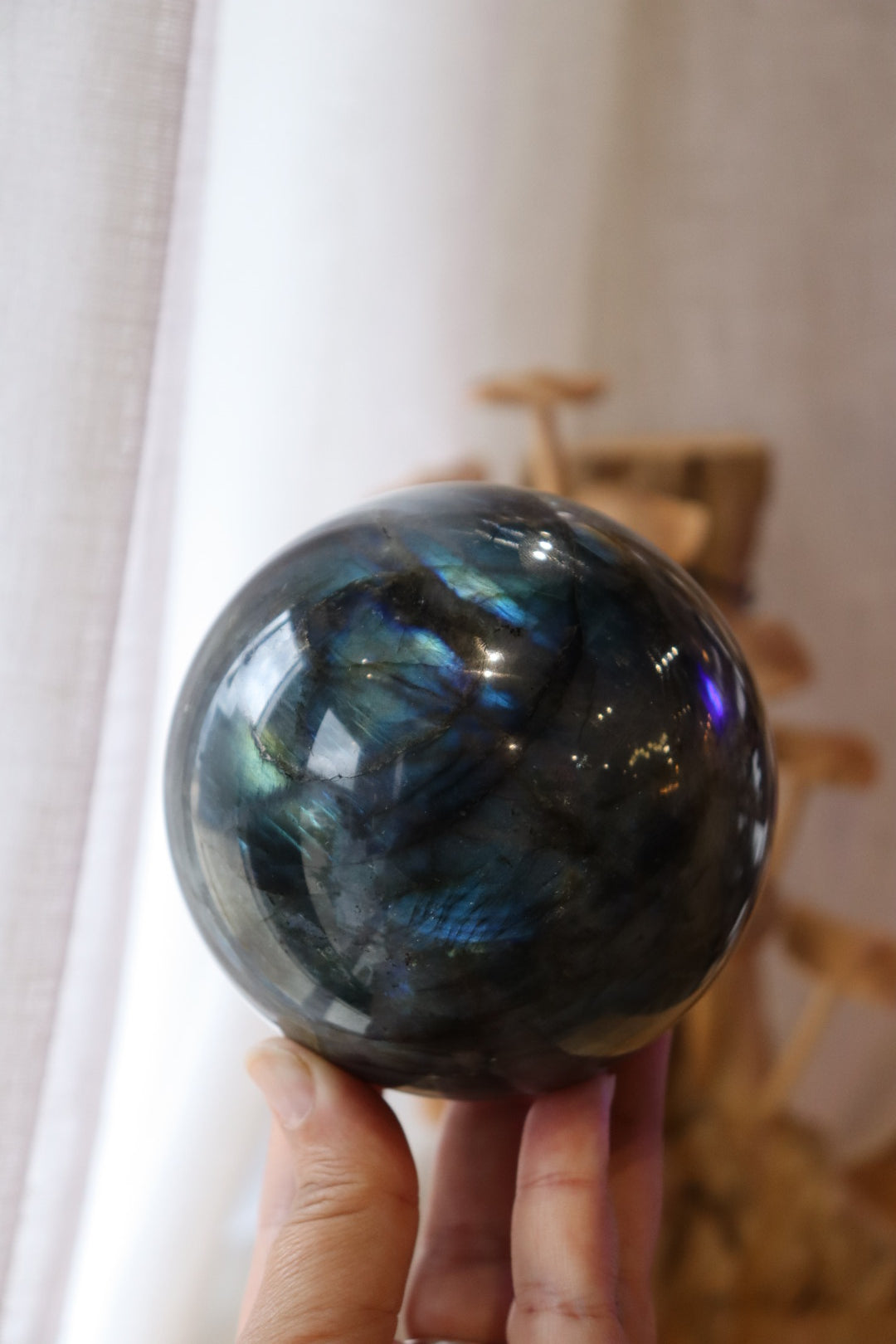 Labradorite Sphere + Stand | 1.21kg