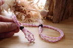 Adjustable Net Necklace Pink | Tumble Crystal Holder