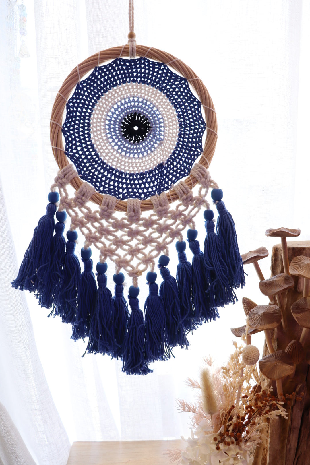 Dream Catcher Evil Eye | Macramé Tassel