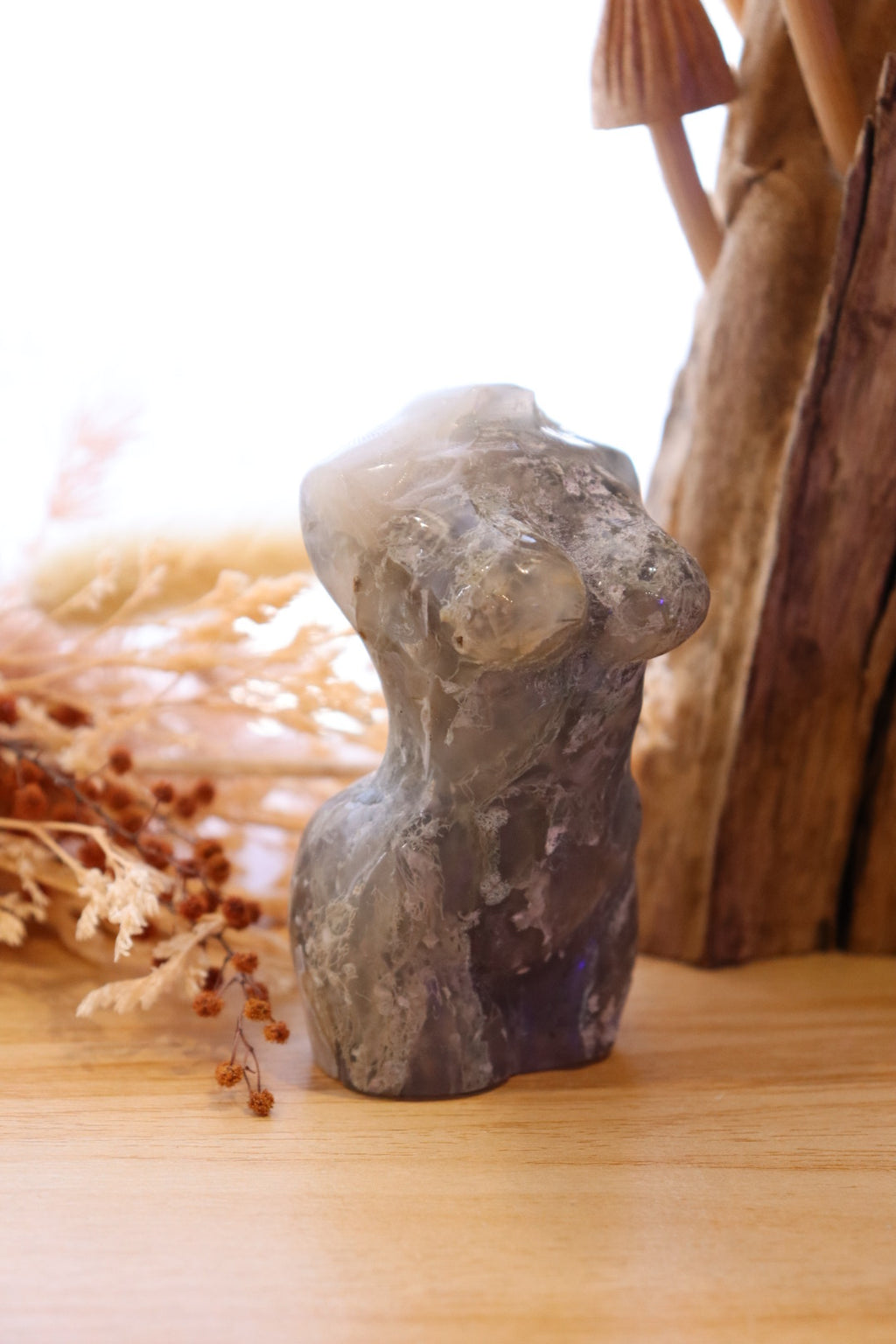 Female Body Silhouette | Moss Agate 194g