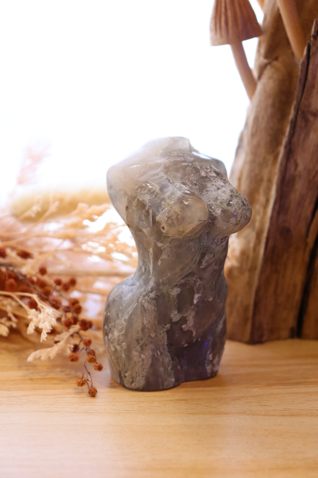 Female Body Silhouette | Moss Agate 194g