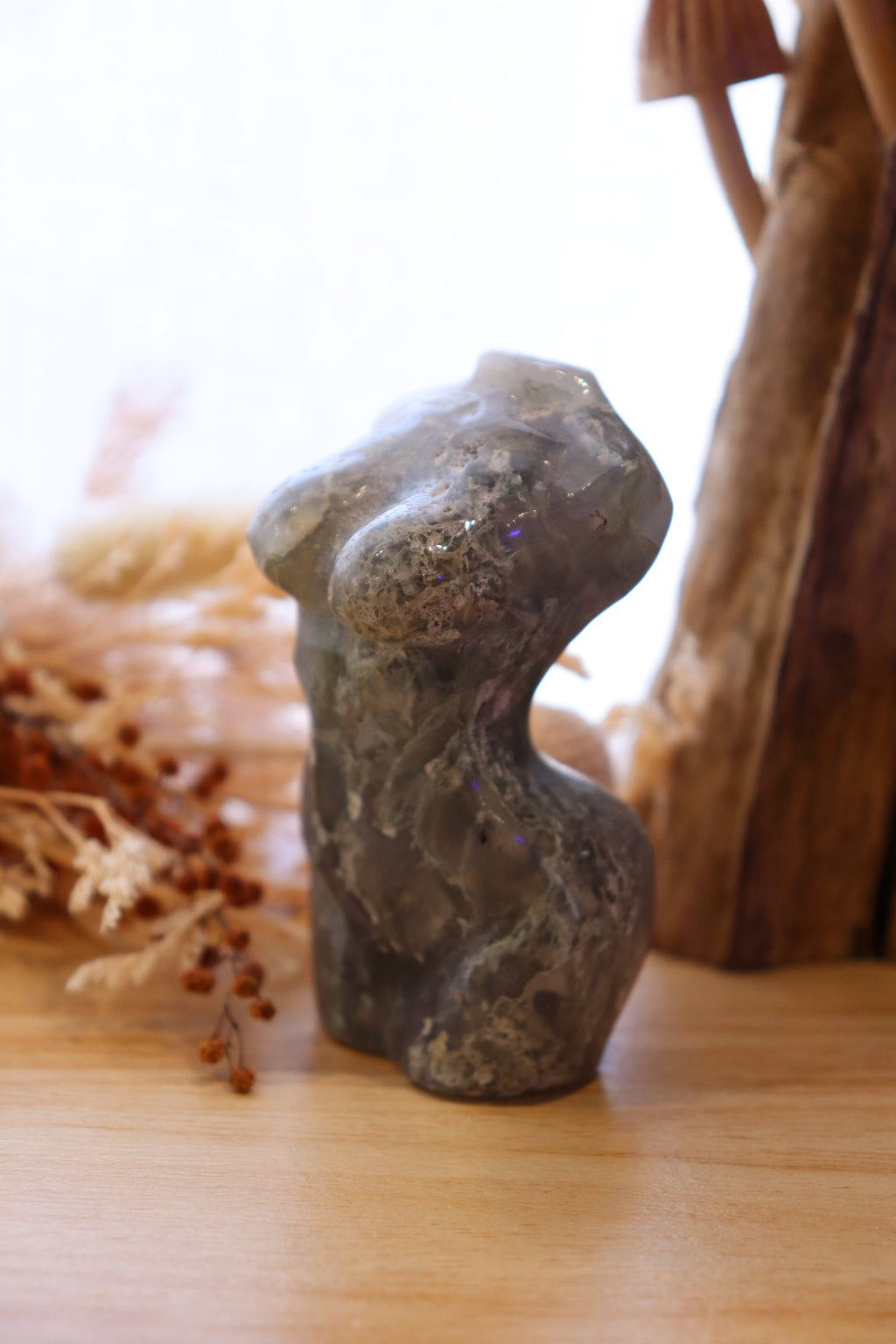 Female Body Silhouette | Moss Agate 194g
