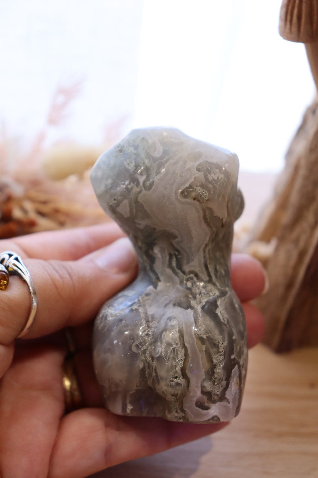 Female Body Silhouette | Moss Agate 194g