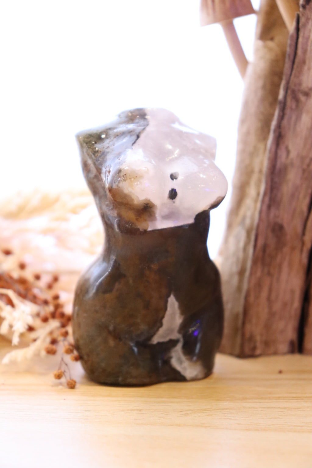 Female Body Silhouette | Moss Agate 232g