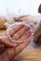 Faceted Clear Quartz Bracelet | 8mm