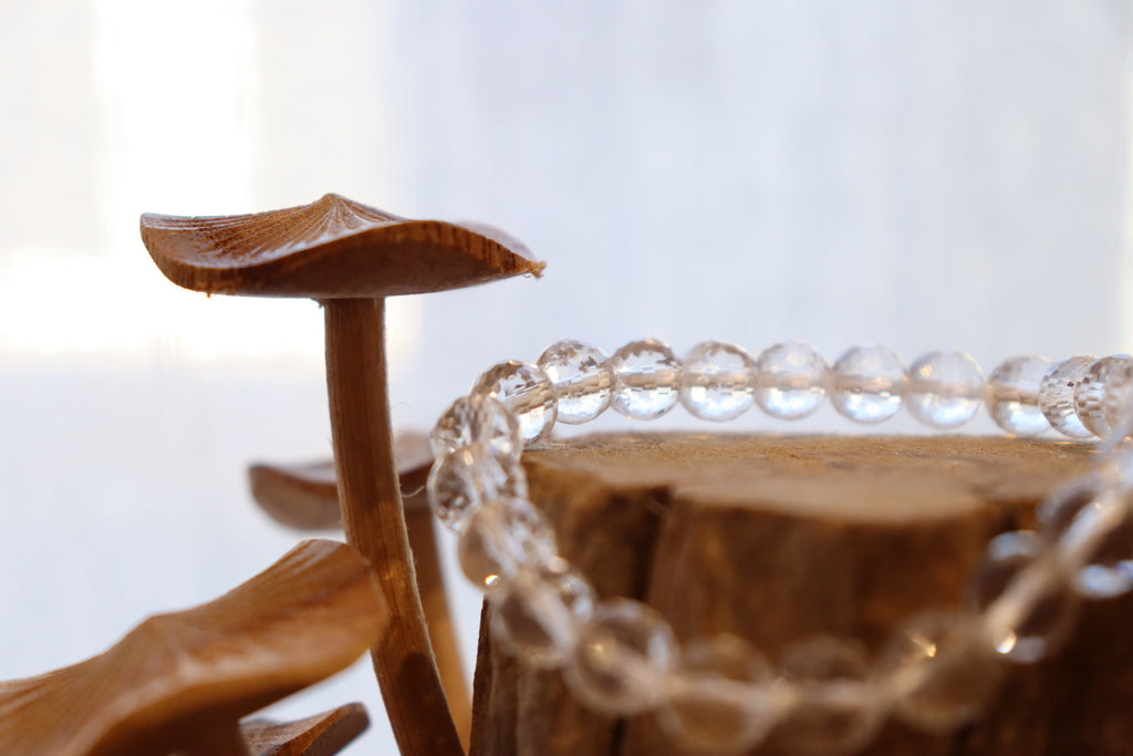 Faceted Clear Quartz Bracelet | 8mm