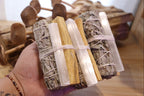 White Sage + Palo Santo + Selenite Smudge Stick (10-12cm)