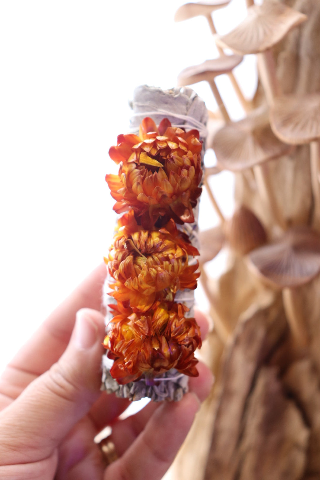 Floral White Sage Smudge Stick (10-12cm)
