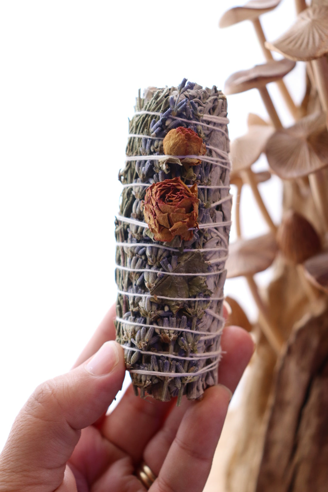 Floral White Sage Smudge Stick (10-12cm)