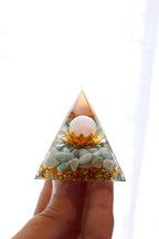 Orgonite Pyramid | Amazonite & Rose Quartz