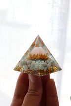Orgonite Pyramid | Amazonite & Rose Quartz