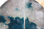 Teal Agate Bookends Set Large