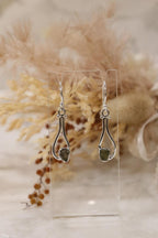 Moldavite Earring Set | Curved