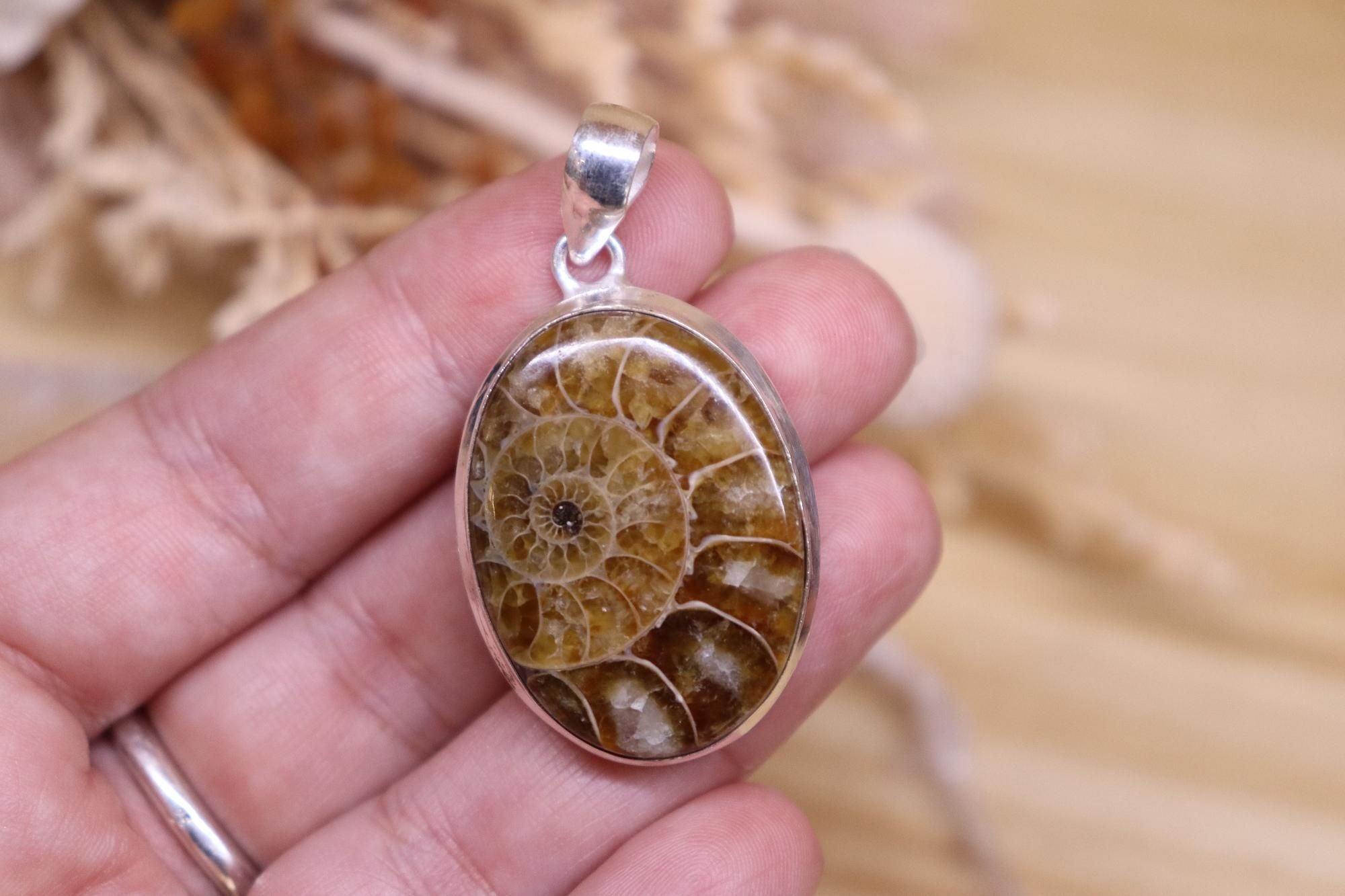 Ammonite Oval Pendant