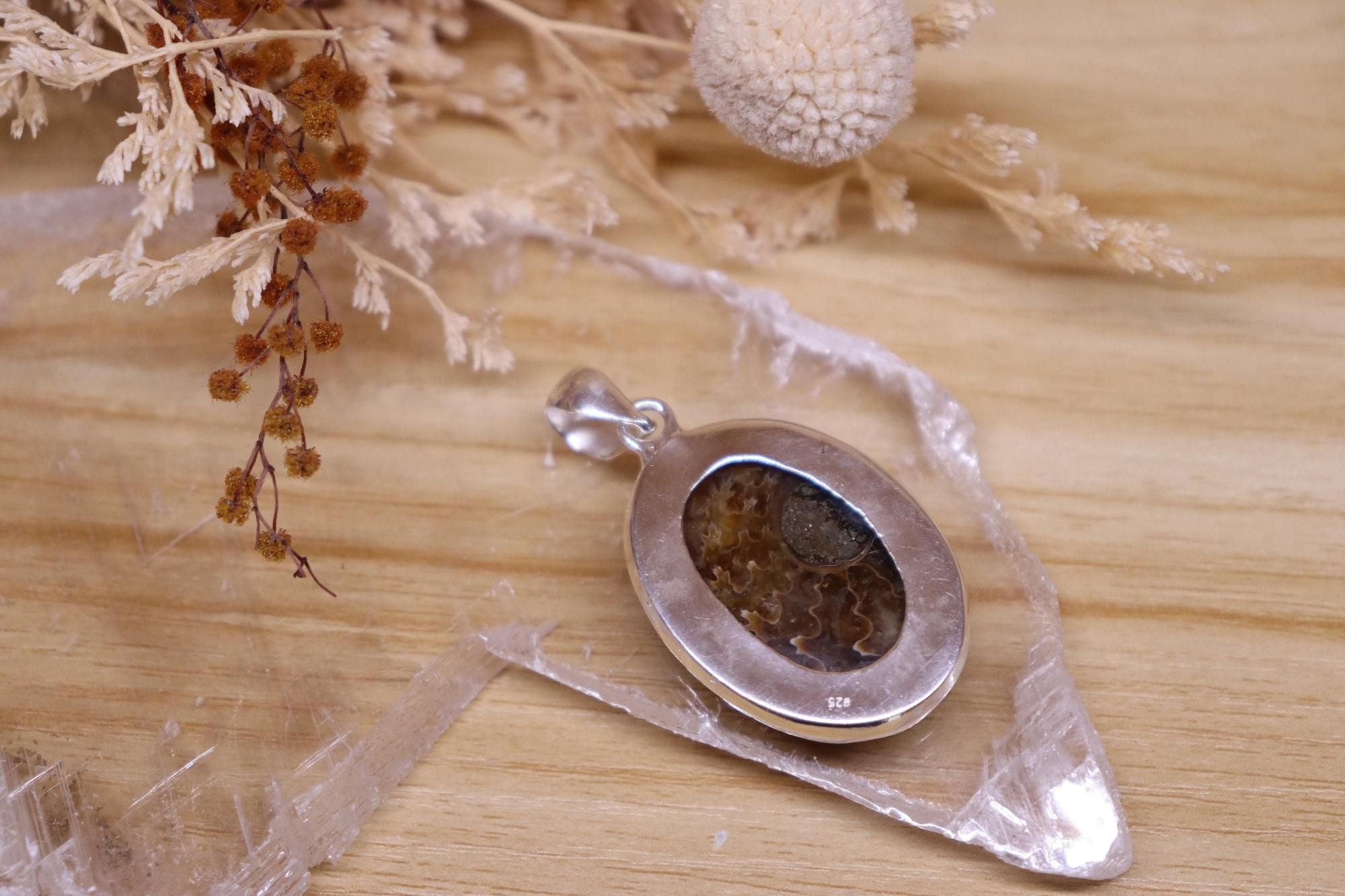 Ammonite Oval Pendant