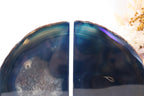 Blue Agate Bookends Set Medium