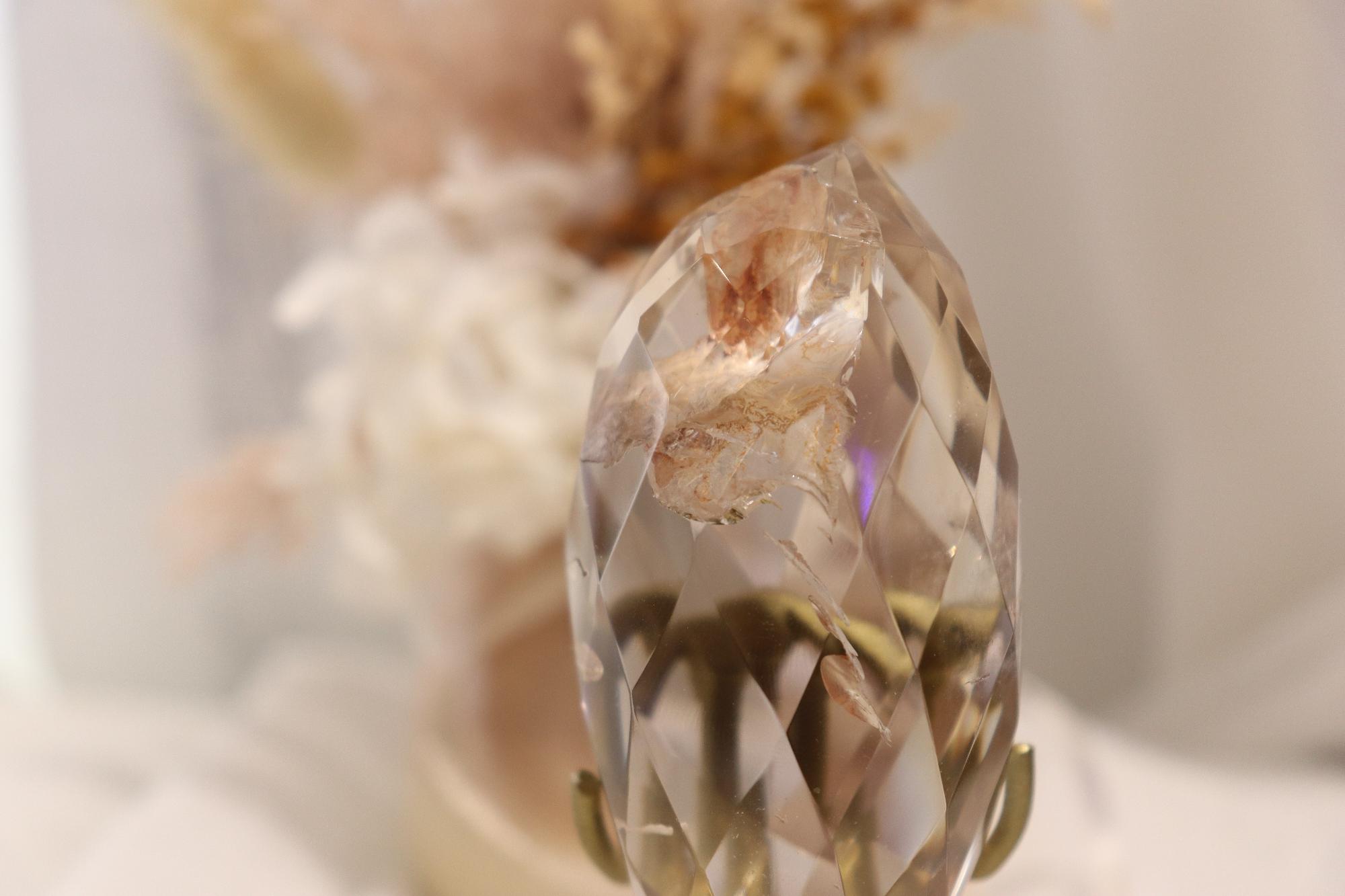 Smokey Quartz Faceted DT + Stand