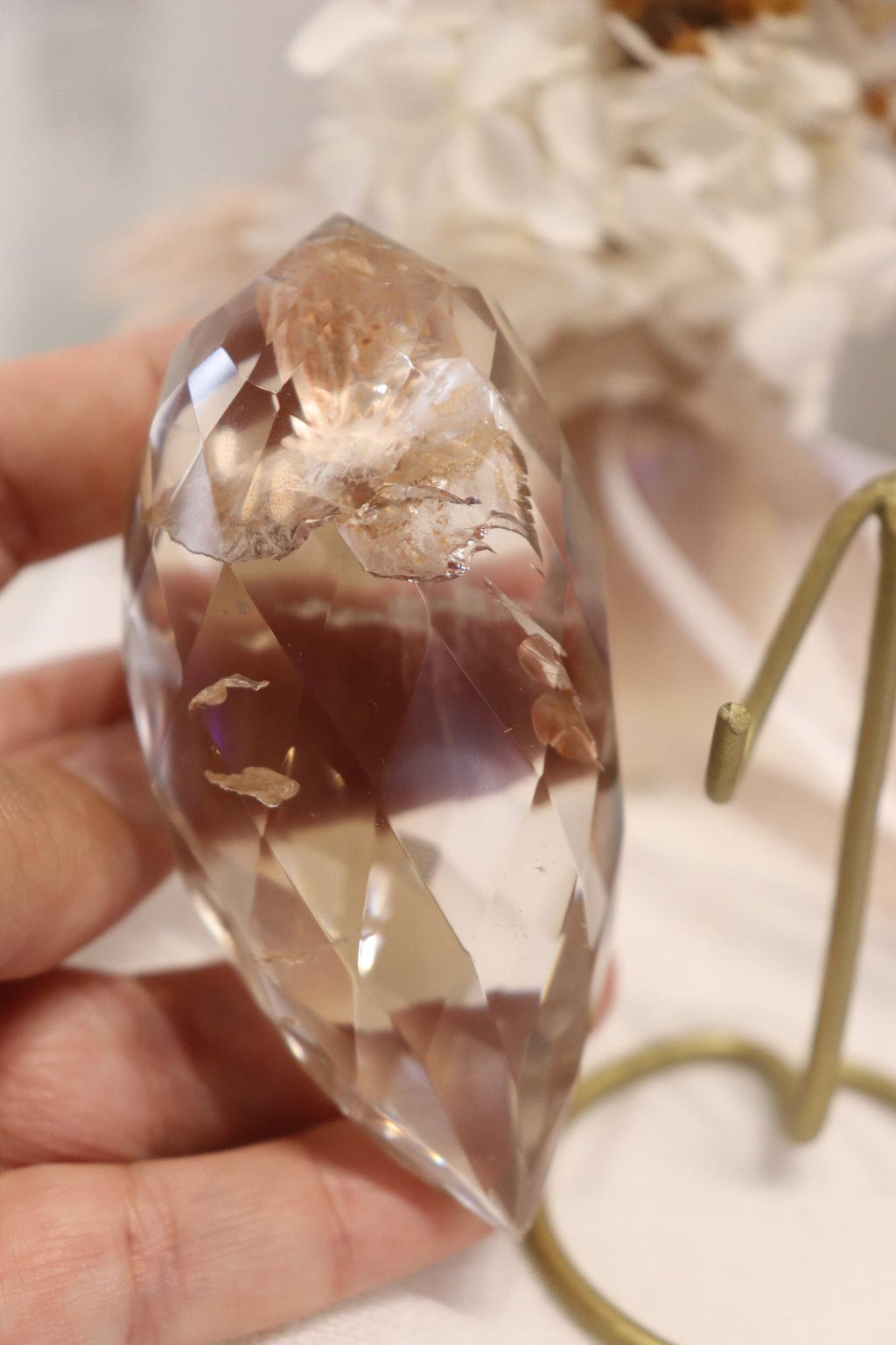 Smokey Quartz Faceted DT + Stand