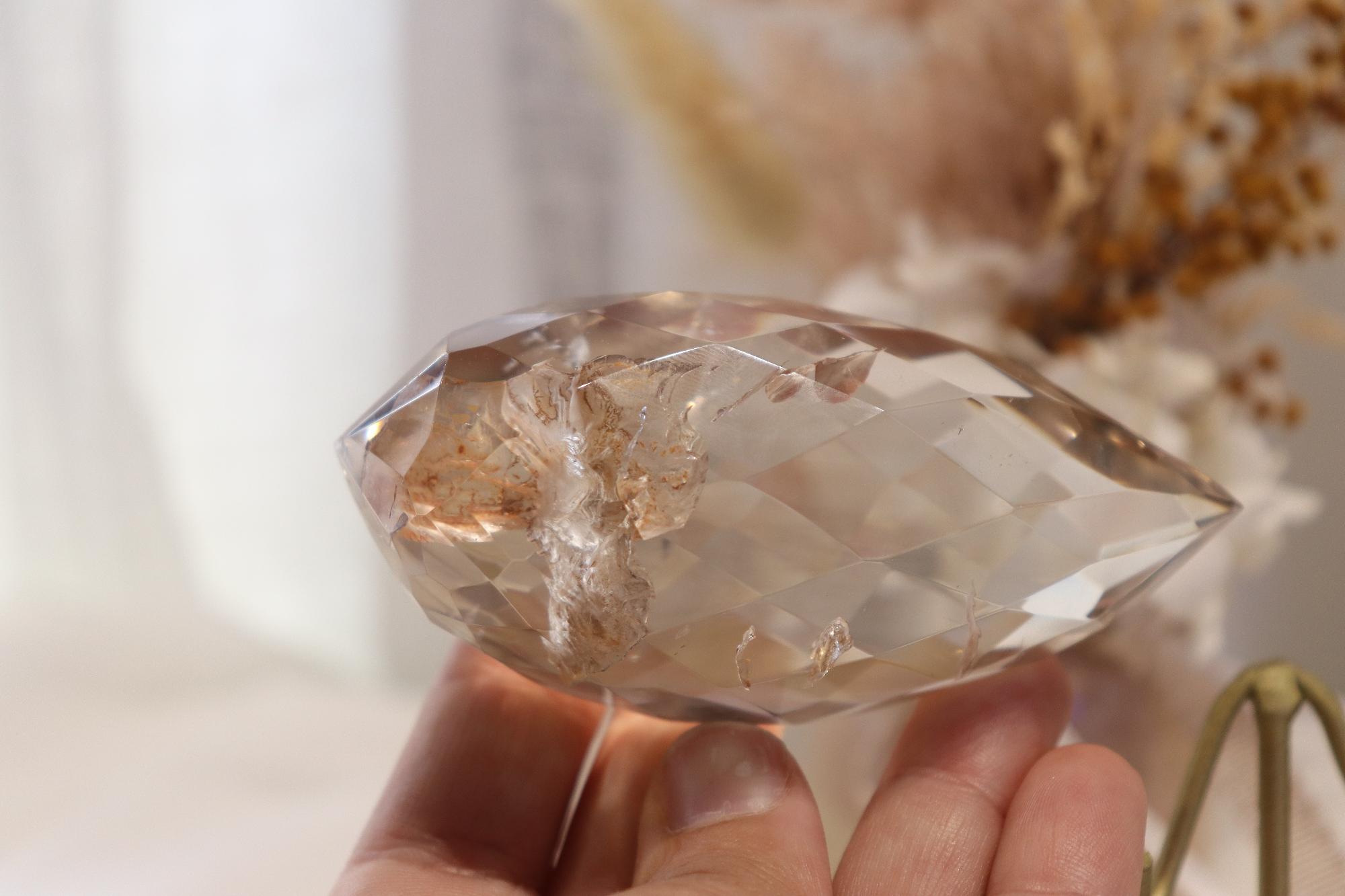 Smokey Quartz Faceted DT + Stand