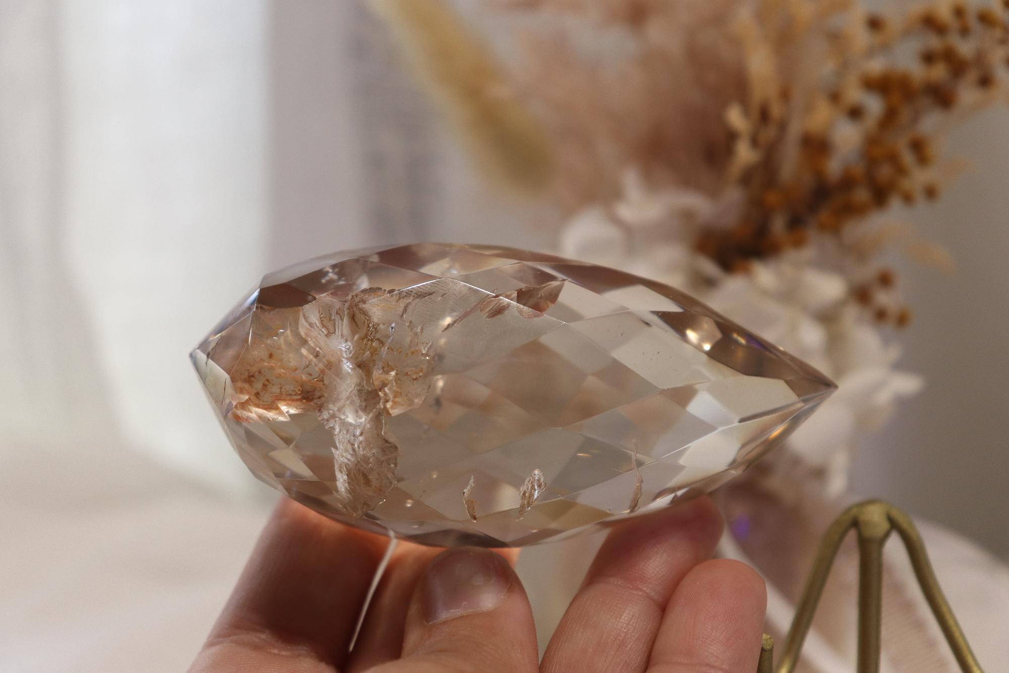 Smokey Quartz Faceted DT + Stand