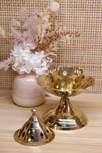 Brass Incense Stick Burner + Lid | 12.5 x 9.5