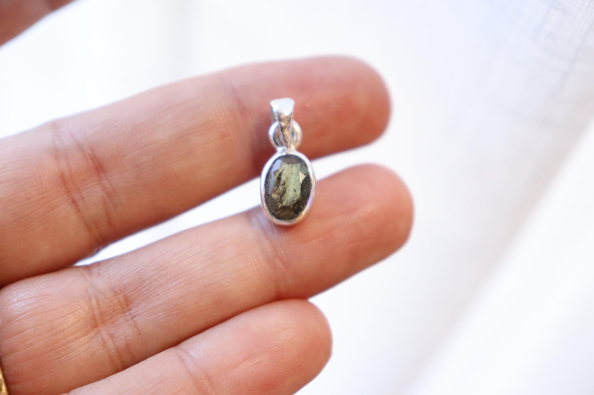 Moldavite Pendant Faceted | 1.3g