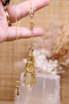 Clear Citrine Pendulum