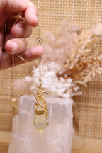 Clear Citrine Pendulum