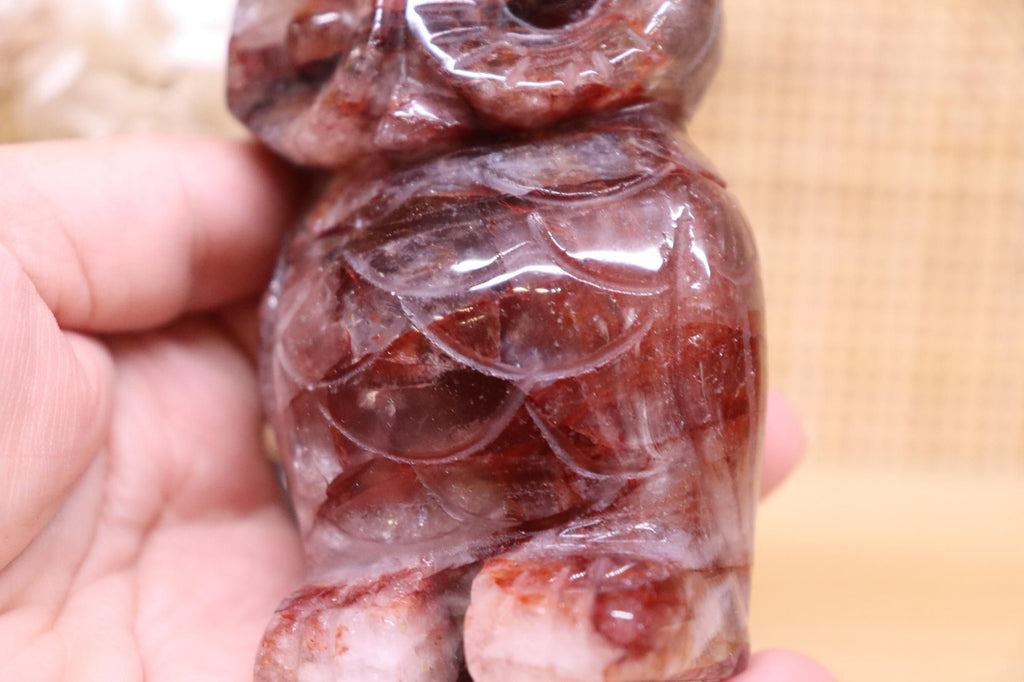 Owl Carving | Fire Quartz