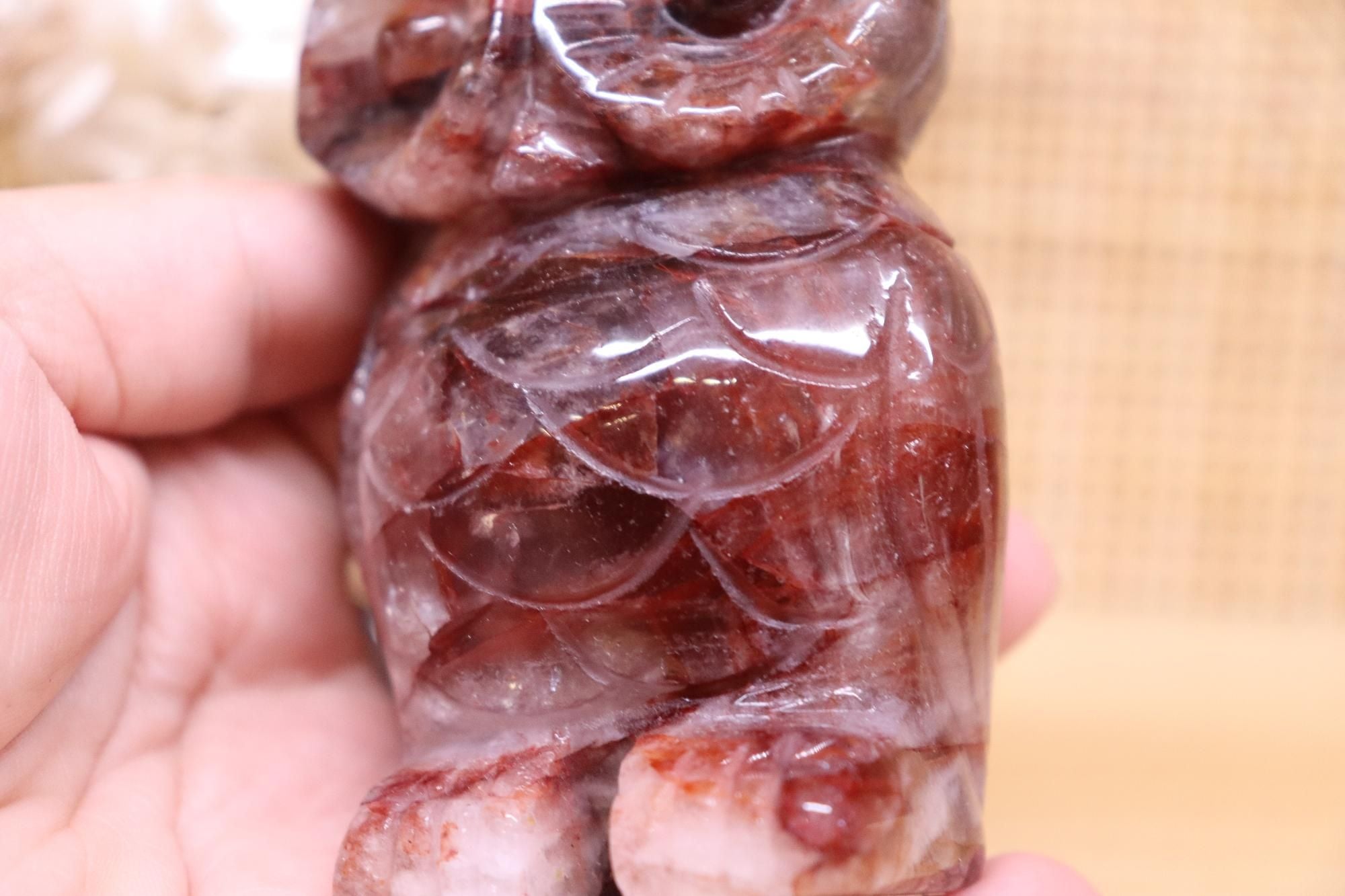 Owl Carving | Fire Quartz