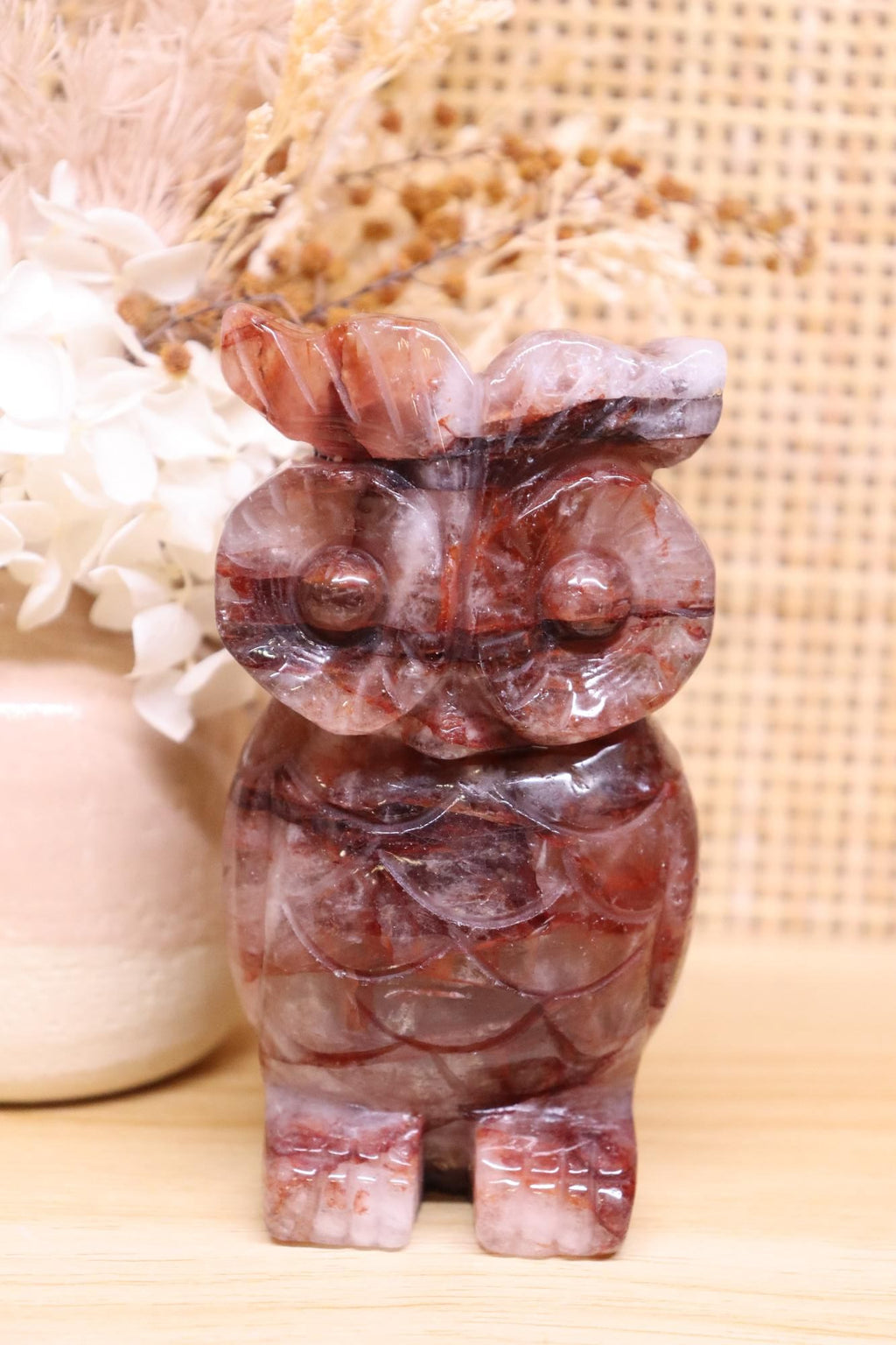 Owl Carving | Fire Quartz