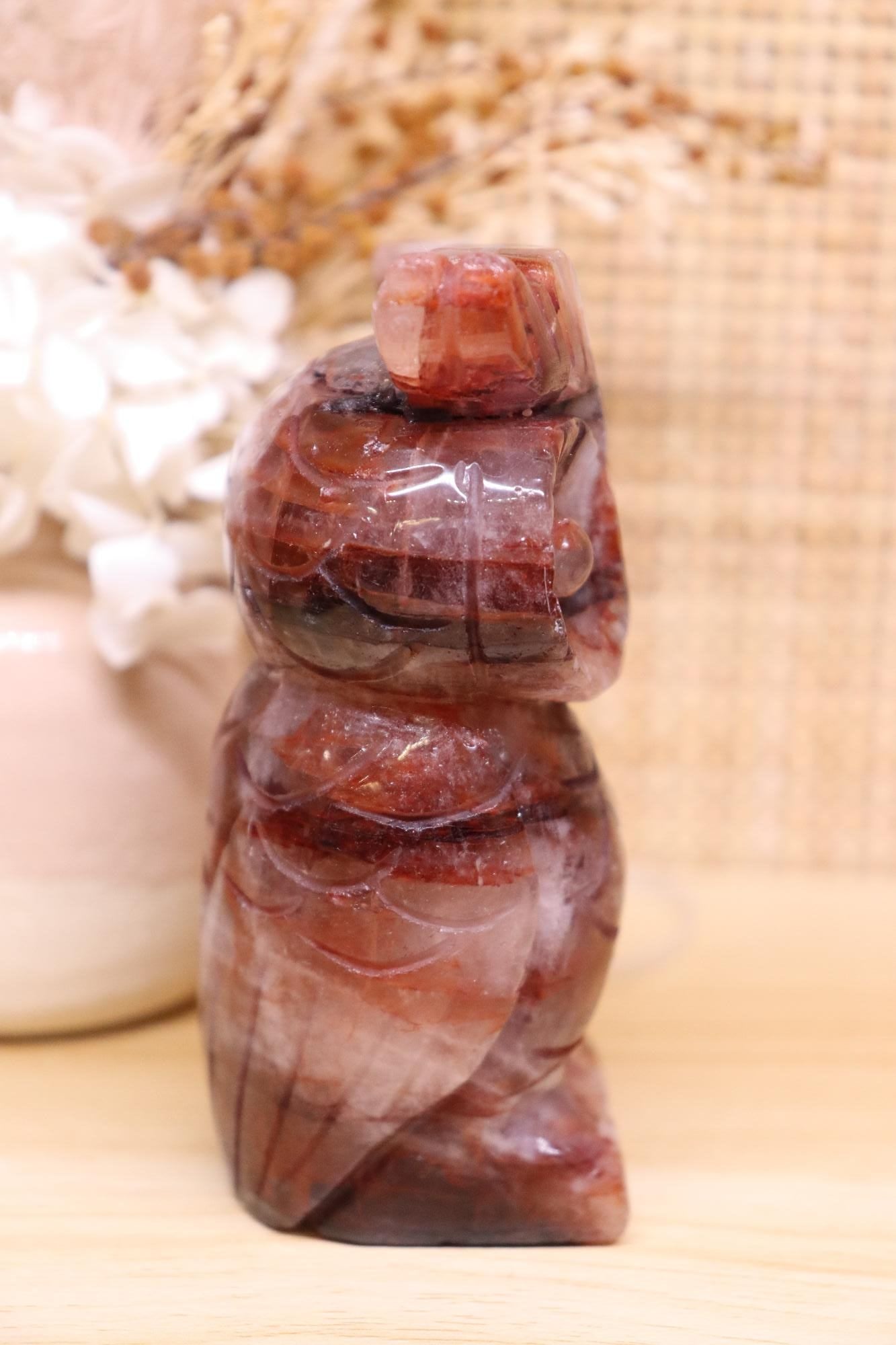 Owl Carving | Fire Quartz