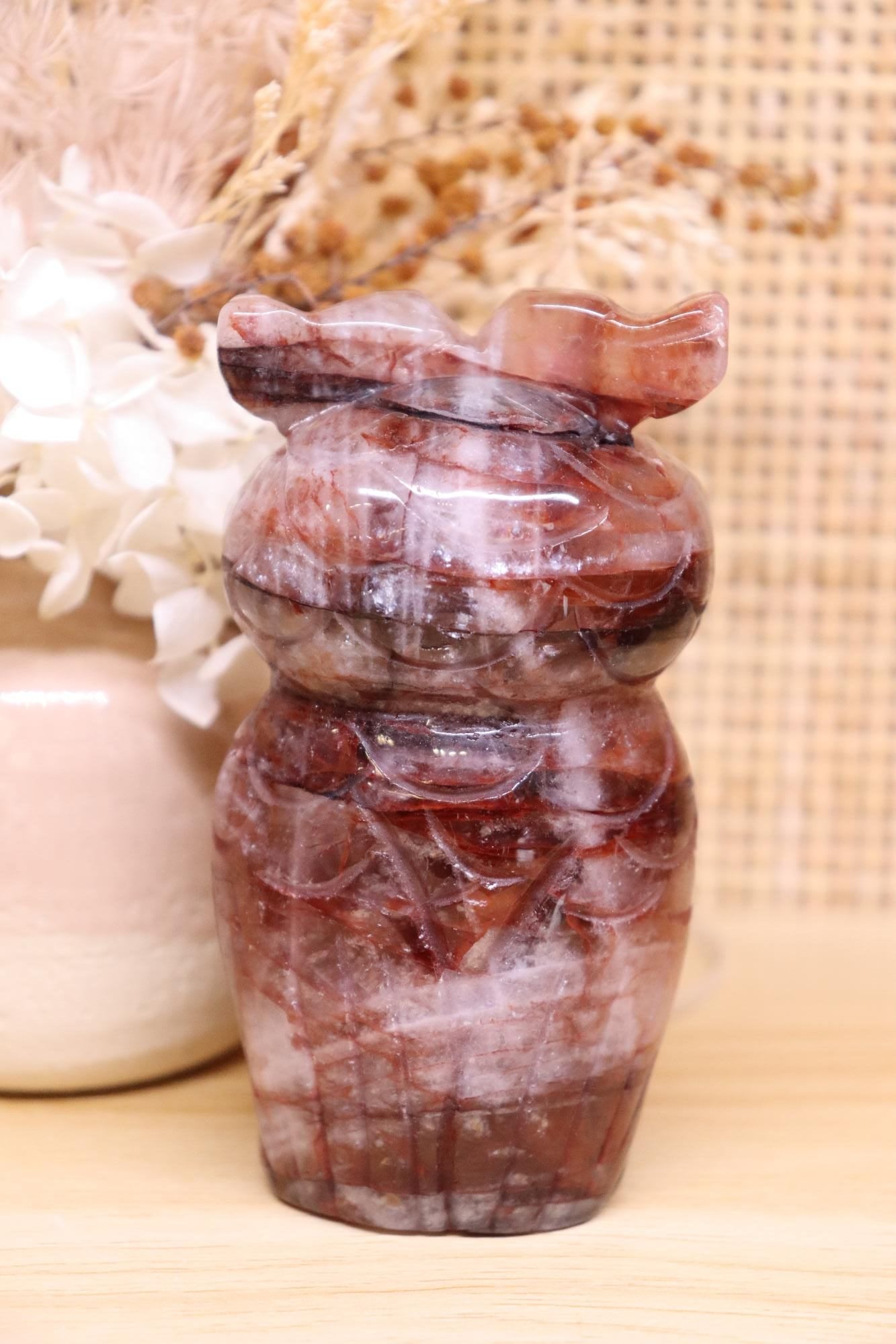 Owl Carving | Fire Quartz