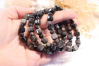 Silver Obsidian Faceted Bracelet | Round 5mm, Square 8mm