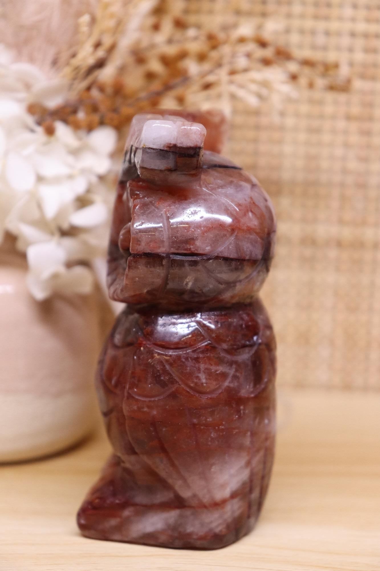 Owl Carving | Fire Quartz