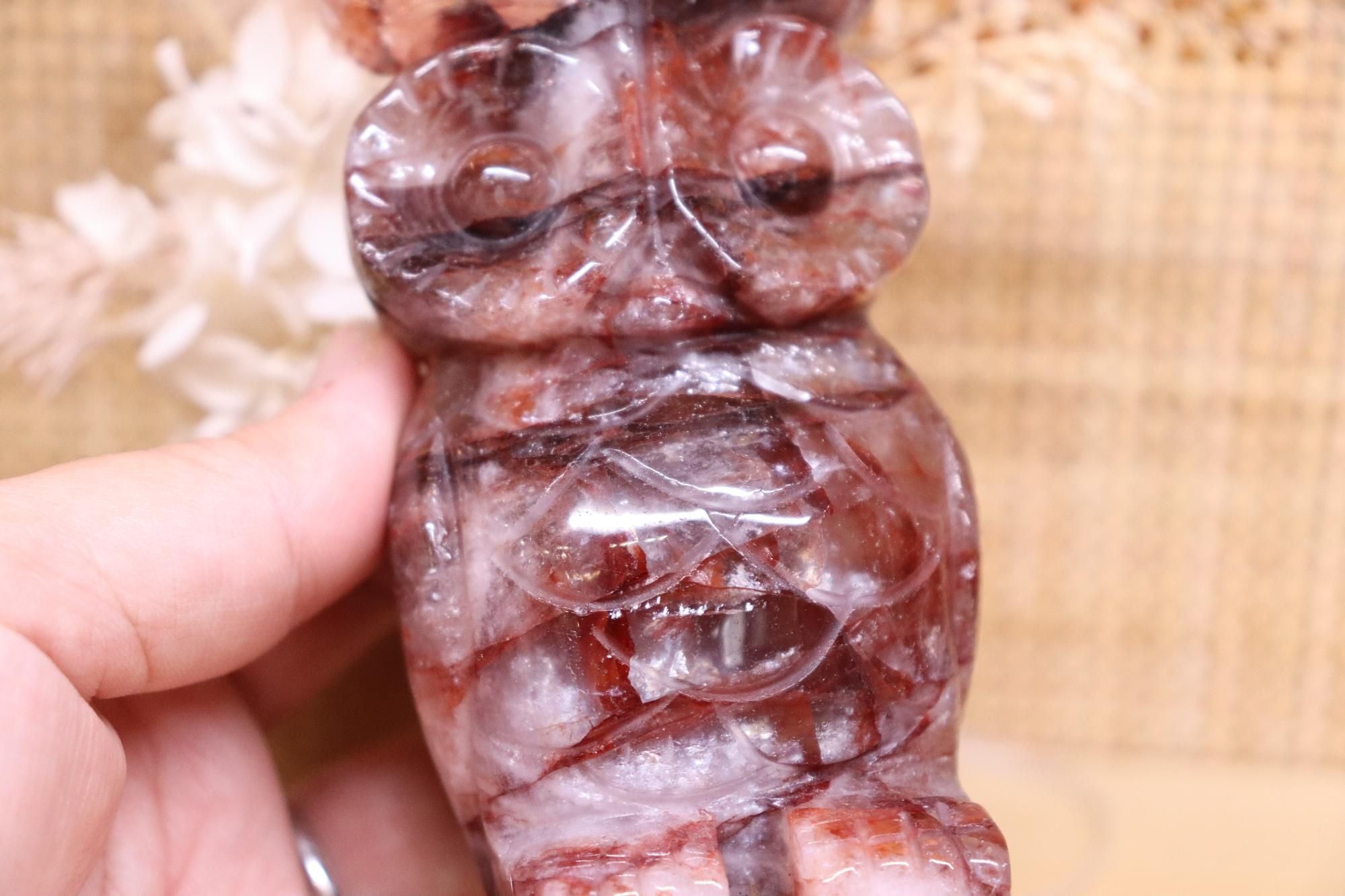 Owl Carving | Fire Quartz