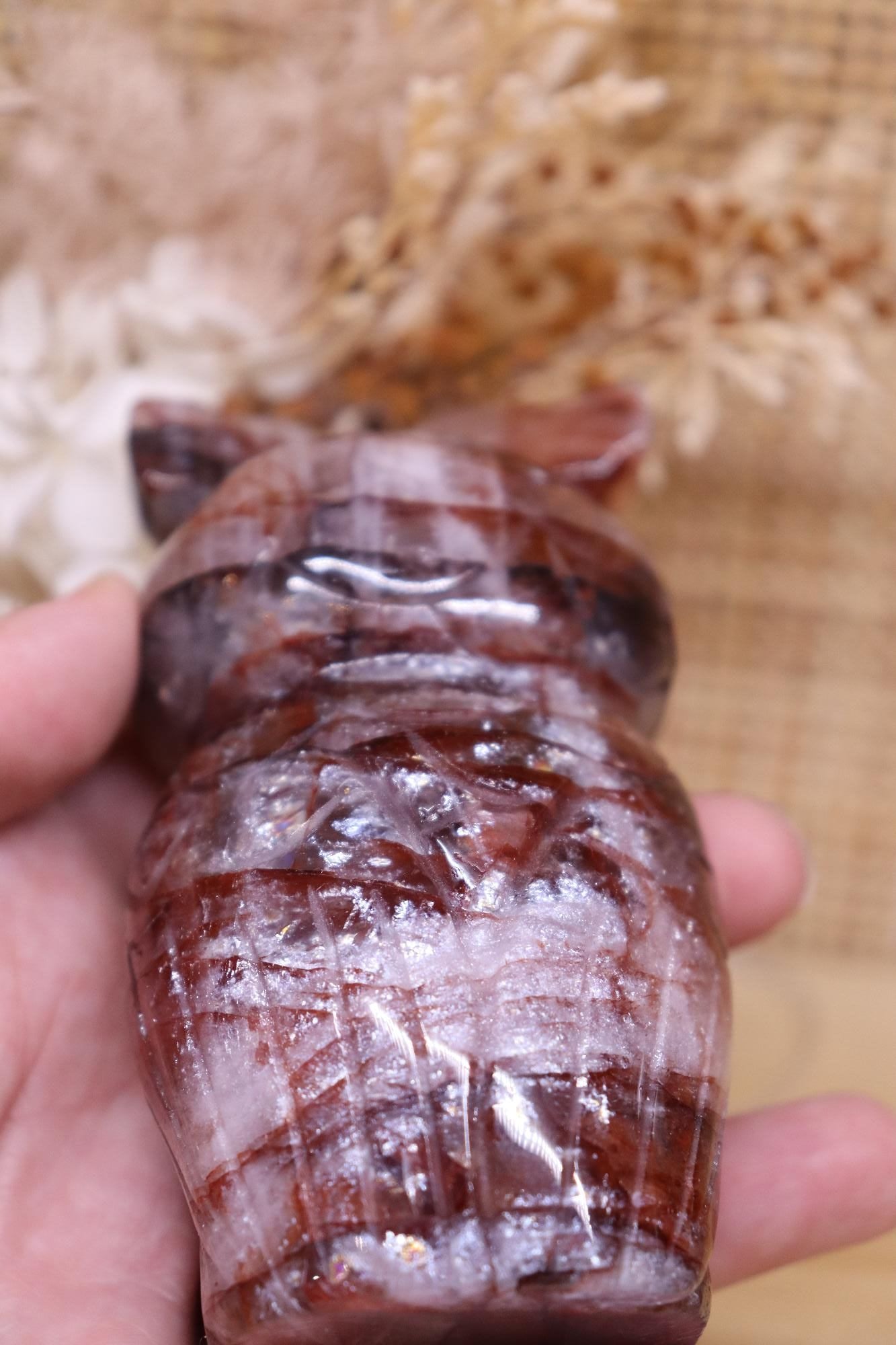 Owl Carving | Fire Quartz