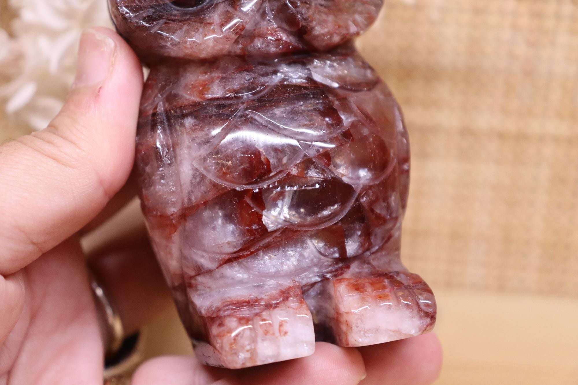 Owl Carving | Fire Quartz