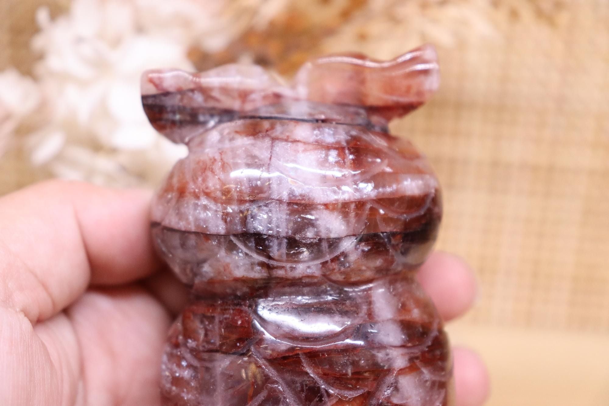 Owl Carving | Fire Quartz