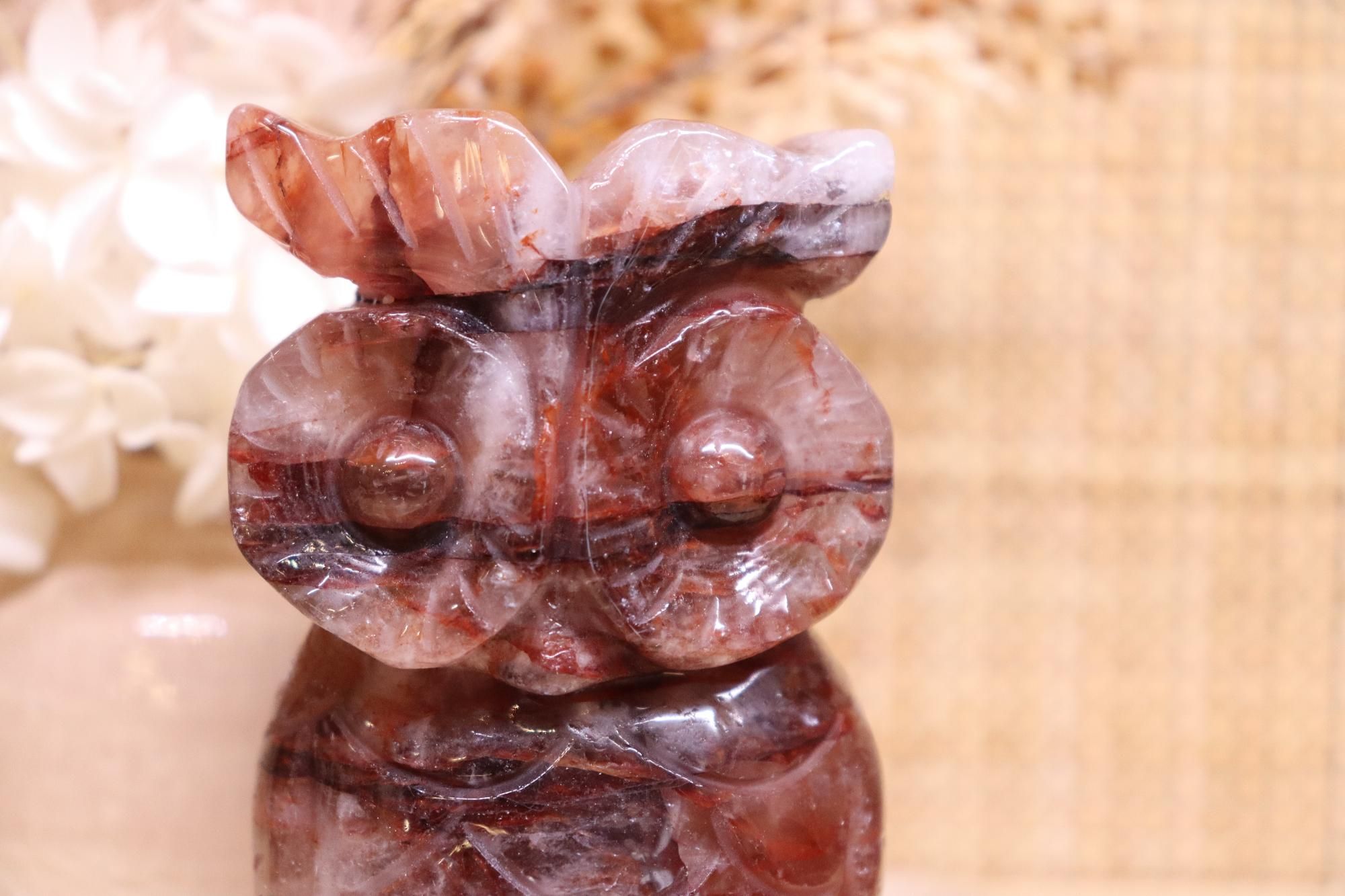Owl Carving | Fire Quartz