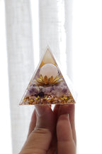 Orgonite Pyramid | Lepidolite & Rose Quartz