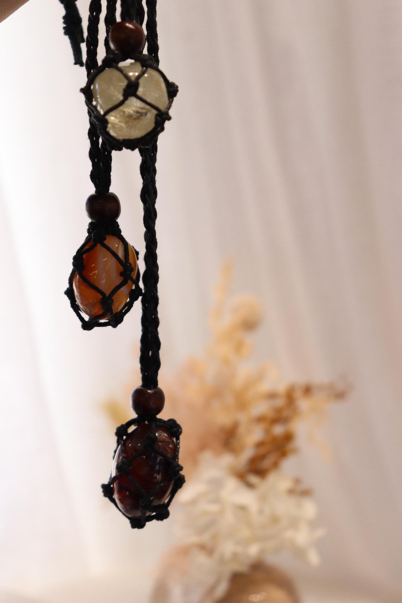 Adjustable Net Necklace | Tumble Crystal Holder