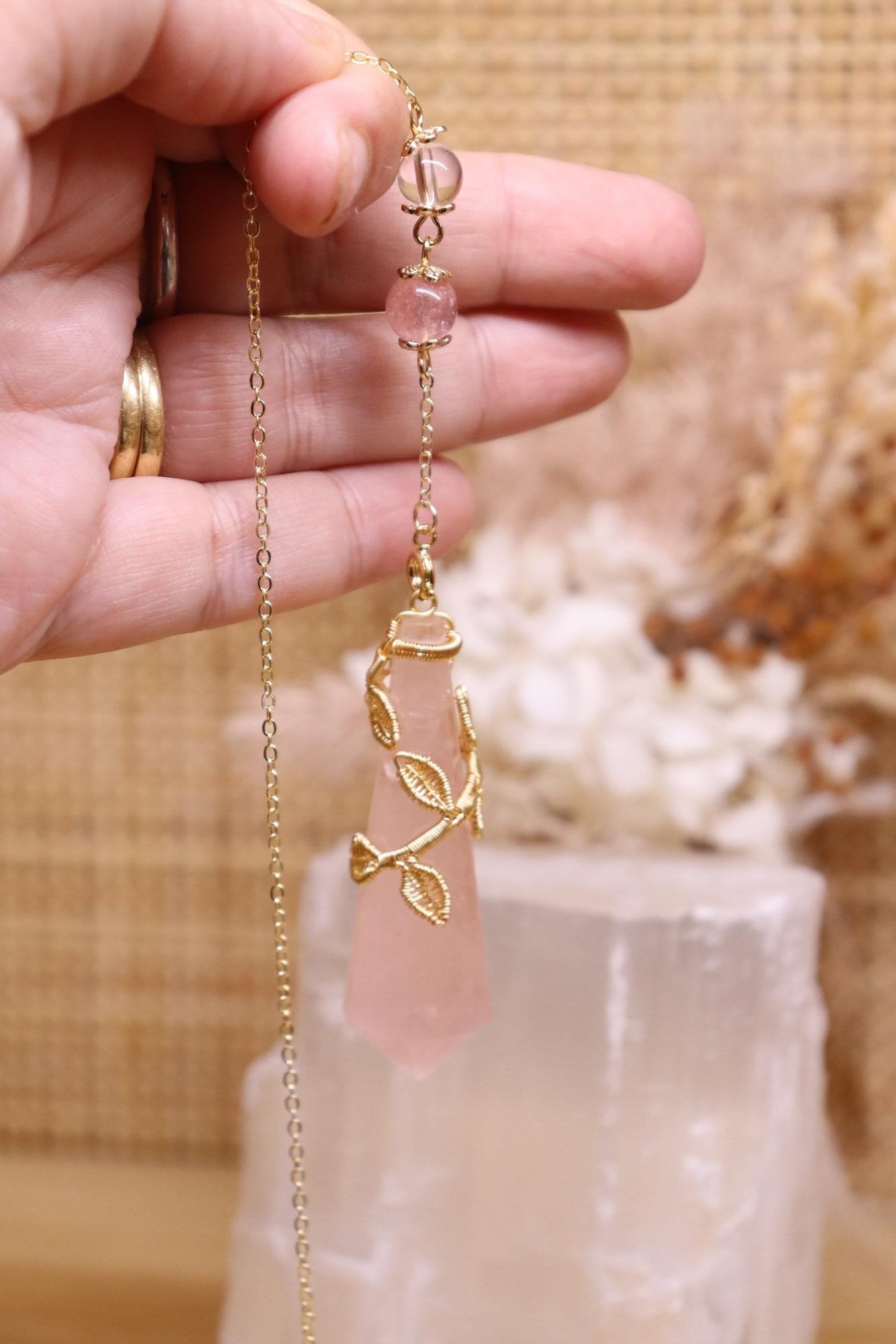 Rose Quartz Pendulum