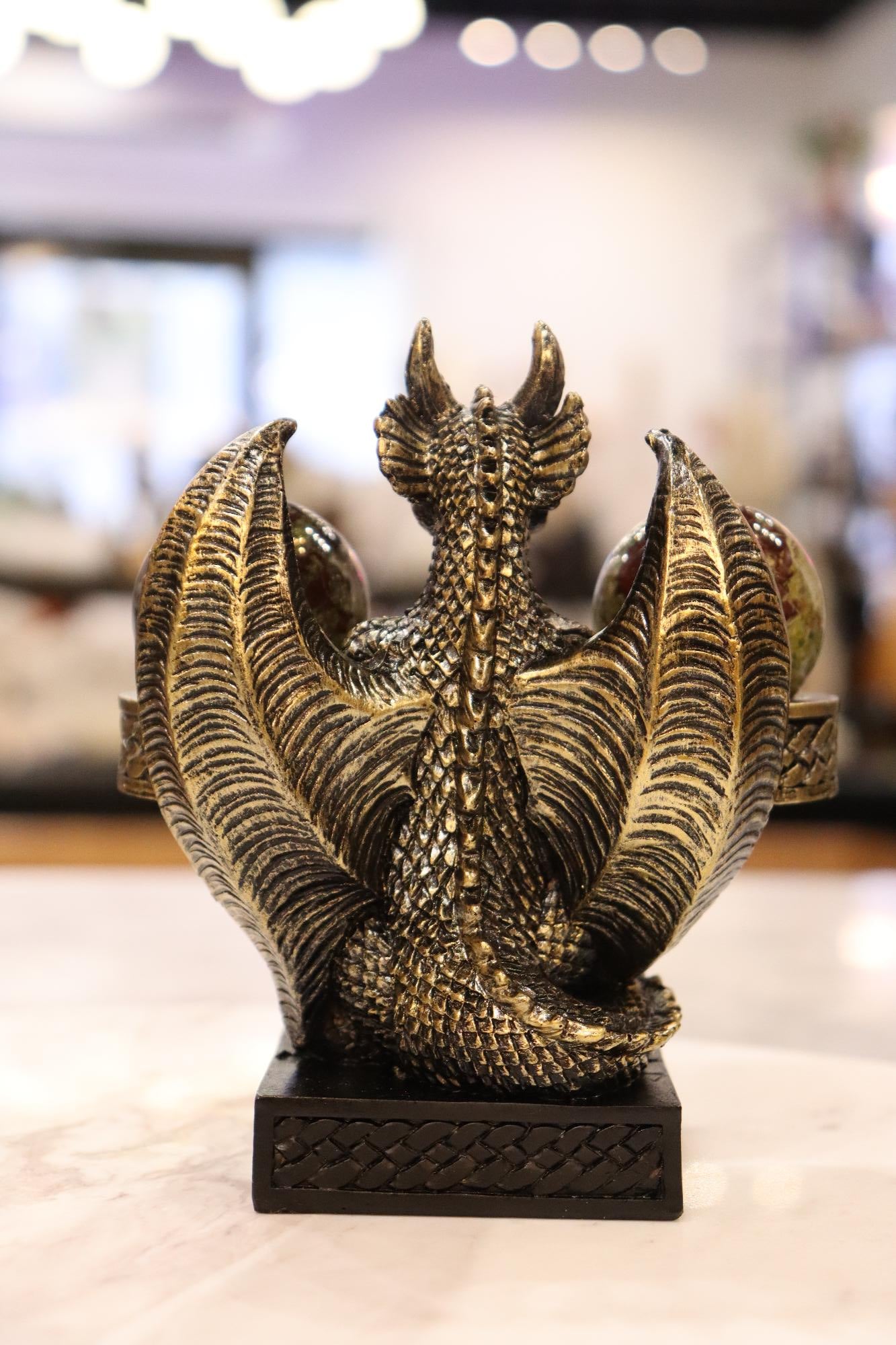 Dragon Golden Double Sphere Holder