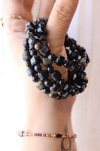 Golden Obsidian Faceted Bracelet | Round 5mm, Square 8mm