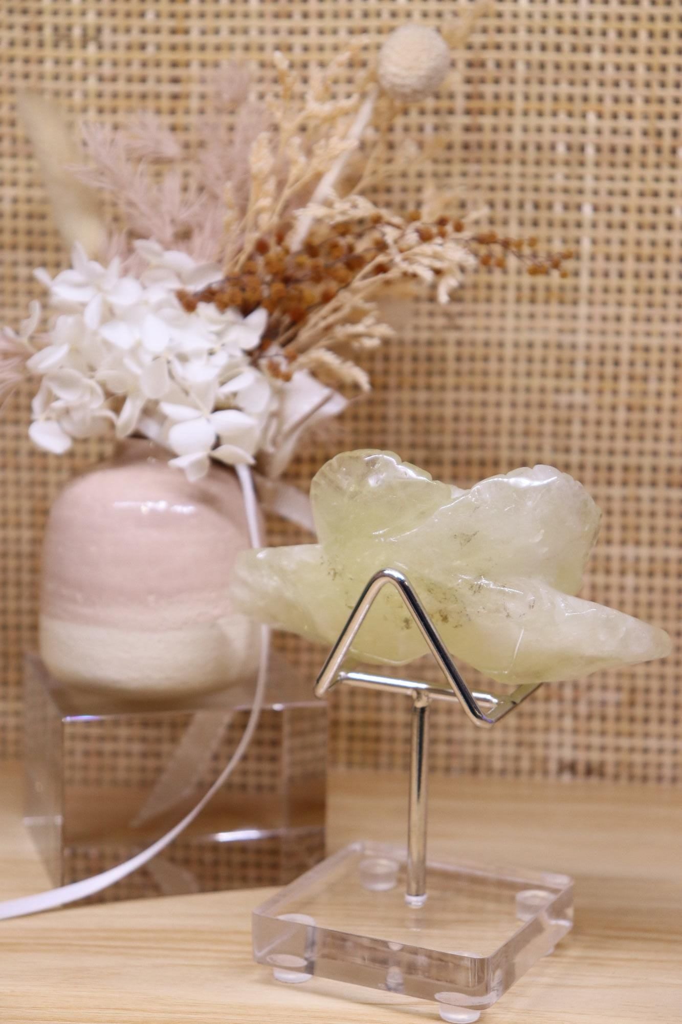 Citrine Flower Carving + Stand | 185g