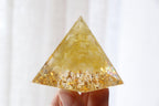 Orgonite Pyramid | Citrine & Clear Quartz